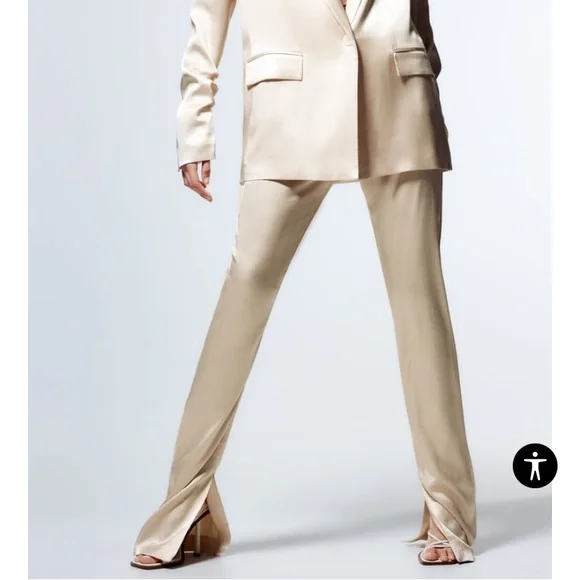 Zara Satin Pants - Picture 4 of 8